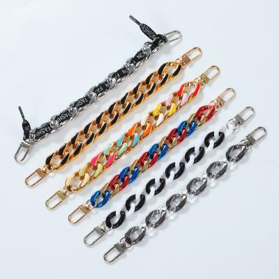 China Durable Wholesale Hot Selling DIY Shoe Decoration Chains Popular Classical ABS Shoe Accessories For Girl Hole Shoes for sale