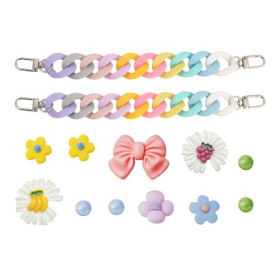 China Shiny Durable Cute Butterfly Shoe Rainbow Fashion Charms Accessories Decoration For Girls Shoe Ornament for sale