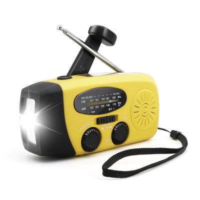 China Solar Power Hurricane Hand Crank Radio With Solar Power Dynamo Power Bank for sale