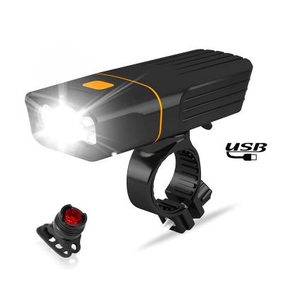 China Luci Per Bici Plastic Usb Rechargeable Front And Rear Bike Lights Recycling Road Bicycle Lights for sale