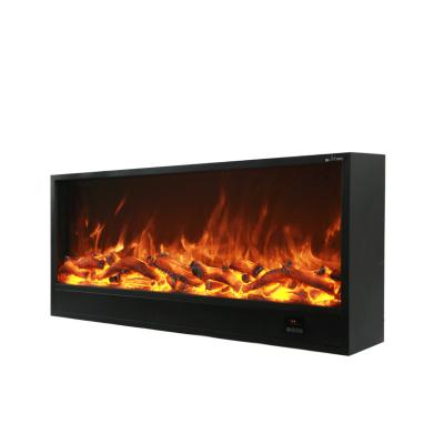 China IBOWEE New Style Classic Black Frame Adjustable Length 47inch LED Flame Lights Pure Single-color Decorative Electric Fireplace for sale