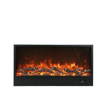 China Modern Design Classic Luxurious Color Flame 800*520mm Wall Mounted Tempering Glass Electric Fireplace for sale