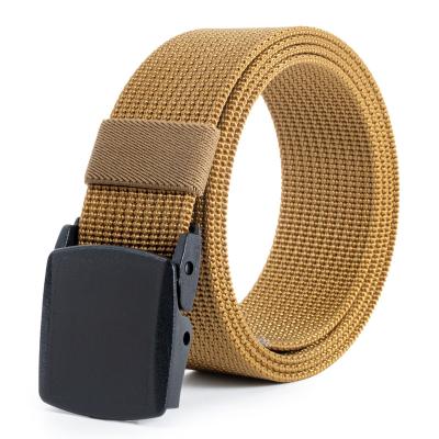 China Nylon Webbing Military Tactical Web Belt Men's Outdoor Web Belt With Plastic Buckle Gift For Men for sale