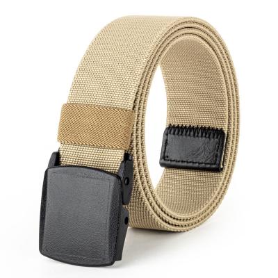 China Elastic Elastic Stretch Belt For Men , Nickel Free Rise Nylon Belt With Plastic Buckle for sale