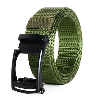 China Golf Web Nylon Belt For Jeans With Auto Buckle Adjustable Tactical Nylon Men's Belt Buckle Manufacturers for sale