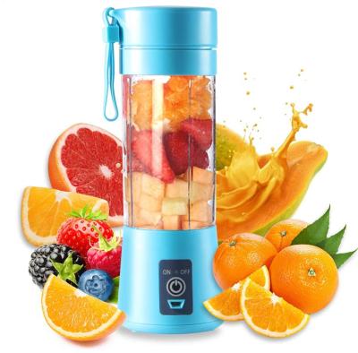 China Custom Fruit Juicer 380ml Mini Kitchen Car Logo USB Electric Fruit Blender for sale