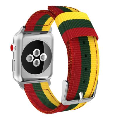 China Fabric Woven Replacement Nylon Strap For Apple Watch Strap 38mm 42mm Apple iWatch 1 2 3 4 5 for sale