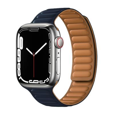 China Apple Two Color Rubber Buckle Silicone Soft Magnetic Watch Band Strap For Apple iWatch SE/6/5/4/3/2 for sale