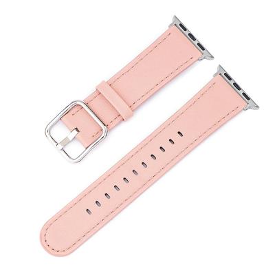 China Smart Genuine Leather Watchbands Leather Bands For Apple Watch Leather Strap 44mm 42mm 40mm 38mm for sale