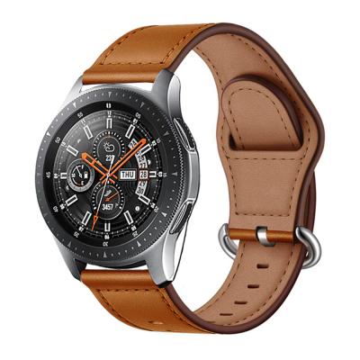 China 20MM 22MM Leather Buckle Leather Watch Band For Samsung Galaxy S3 Watch Strap for sale