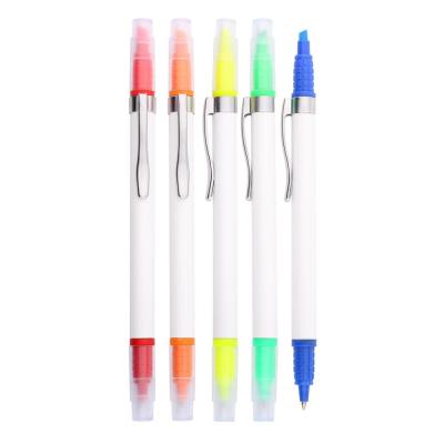 China Promotional Markers & 2020 Double Ended Highlighter Bars Sale Bottom - End Highlighter Bar Pen Holder Plastic Ballpoint Pen for sale