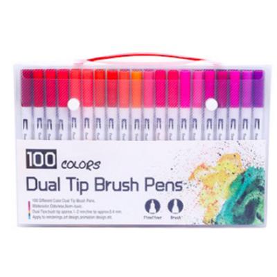 China White Color Drawing Art Markers Brush Pens 100 Color Highlighter Bar Set for sale