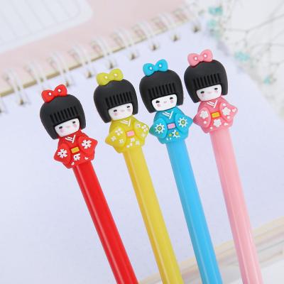 China Kawaii Normal Wholesale Cheap Stationery Novelty Cartoon School Cute Bulk Student Gel Pen for sale