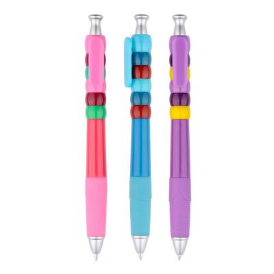 China Pen Soft Promotional Rubber Hand Grip Plastic Ballpoint Pen Selling Five Baht Multicolor Cute Plastic Ballpoint Pen for sale