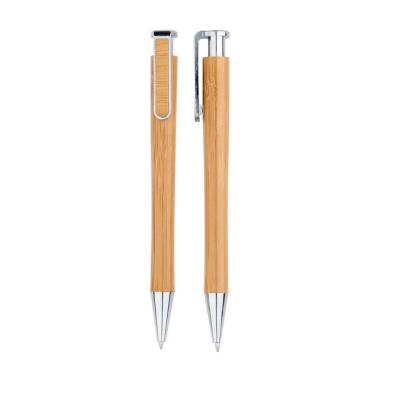 China Promotional pen 2020 simple and easy bamboo hat metal ballpoint pen writing office promotional stationery for sale