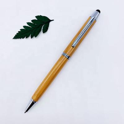 China Hot-selling bamboo metal pen promotional pen accessories with a touch screen function ball pen for sale