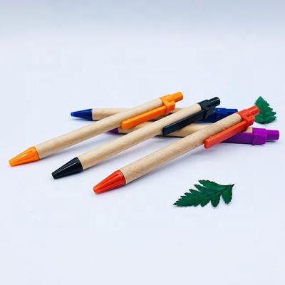 China office & Wholesale School Pen Hot-selling Gift Self-use Environmental Friendly Material Paper Tube Ballpoint Pen for sale