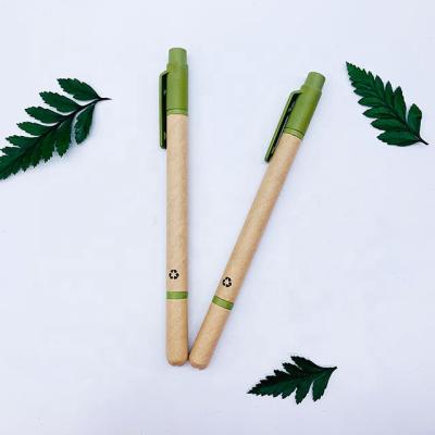 China Promotional Pen Paper Tube Material Environmental Protection Ball Pen Degradable Pen for sale