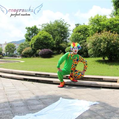 China Funny jumpsuit Halloween clown costume masquerade cosplay role playing adult male clown show clothes for sale