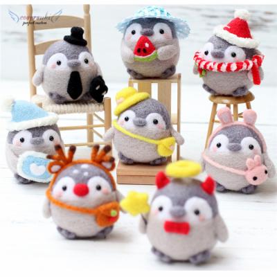 China China DIY Gift Pack Handmade Pendant Penguin and Crafts Decoration Doll Wool Materials for sale