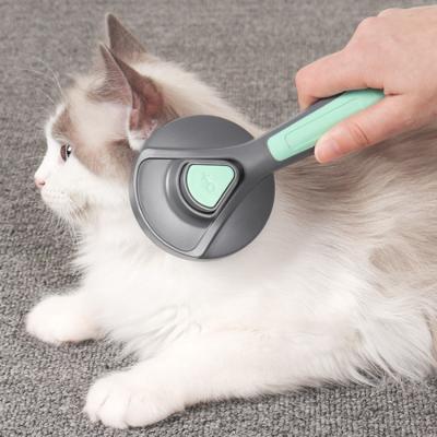 China Sustainable Pet Grooming Equipment Dog Brush To Throw Dog Hair Brush Self Cleaning Pet Hair Brush for sale