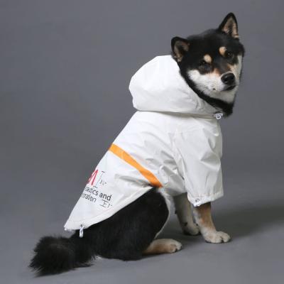 China Durable Waterproof Windproof Polyester Large Dog Raincoat Jackets Reflective Dog Clothing for sale