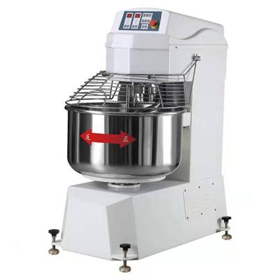 China Synchrony Commercial Double Speed Bread Pizza Dough Mixer Industrial Baking Equipment 25 kg 80 L Spiral Mixer Bread Dough Mixer for sale