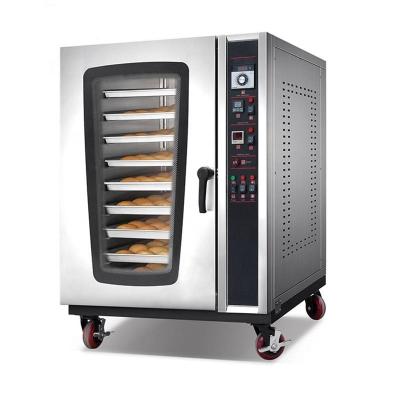 China Commercial catering Commercial Electric Convection Oven Industrial Stainless Steel Hot Air 5 8 10 Trays Single Glass Oven Door Gas 1100 for sale