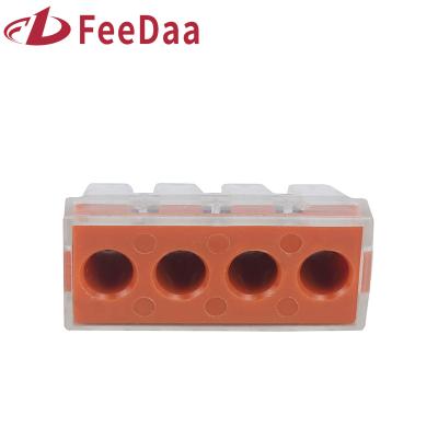 China Power 104D 773-104D Replace Compact Wire Connector 4p 0.75-2.5mm2 Quick Release Lever-Nuts Wire Lug Block for sale