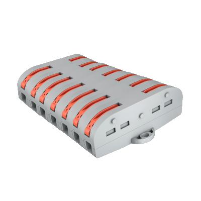 China High Quality SPL-211 DIN Rail Terminal Block CE Certificate Replace UK Spring Screwless DIN 7pole Series Rail for sale