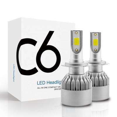 China H4 12V36W 6000K Auto Headlight Front Lamp Fog Light Bulb Led White Universal for sale