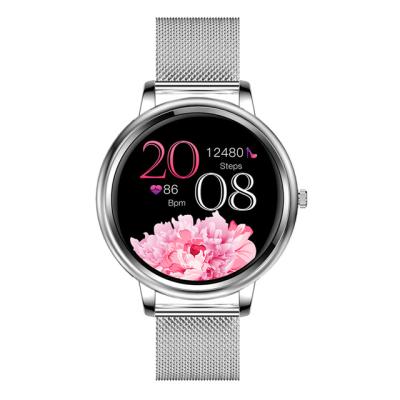 China Stainless Steel Ladies MK20 Mobile APP Control Blood Pressure Oxygen Wrist Digital Waterproof Smart Watch for sale