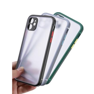 China Wholesale Fashion OEM TPU Transparent Anti-drop Matt Clear Phone Cover Device Case For iPhone For Samsung for sale