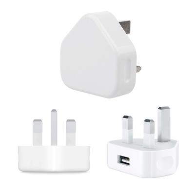 China For iPhone Electric USB Wall Charger Power Supply Adapter 3 Pin 5W Plug UK Charger for sale