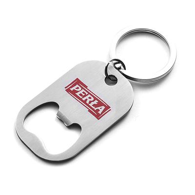 China Custom Promotion Sublimation Vacuum Double Sided Beer Bottle Opener Key Ring Metal Cheap Army Dog Tag Military Key Chain for sale