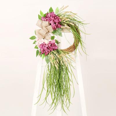 China Wholesale plastic manufacturers hydrangea garland country style garland main entrance thanksgiving wedding party decoration for sale