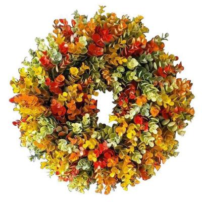 China Artificial Thanksgiving Decoration Maple Leaf Garland Fall Foliage Autumn Hanging Vine for Thanksgiving Christmas Fireplace Mantel Outdoor Home Decor for sale