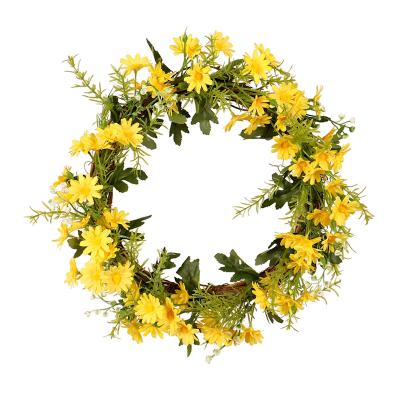 China Retro Flower Branch Manufacturers Daisy Wholesale Artificial Wreath Garland Decoration Door Decoration for sale