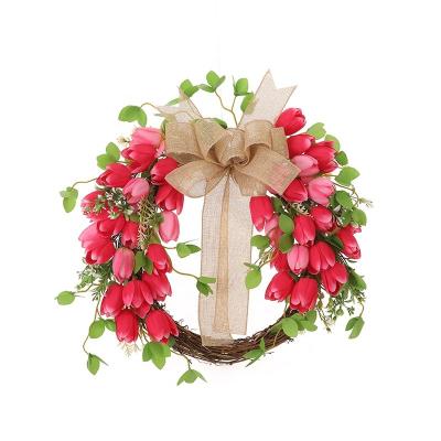 China Factory Direct Home Wholesale Tulip Garlands Festival Party Mother's Day Garlands Independent Tulip Garlands for sale