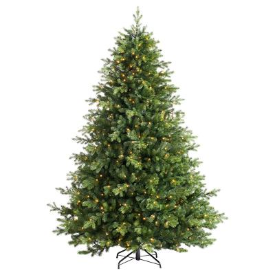 China Factory Wholesale Pre-Lit Eco-Friendly Balsam Fir Christmas Trees With LED Lights Decorative Christmas Trees for sale