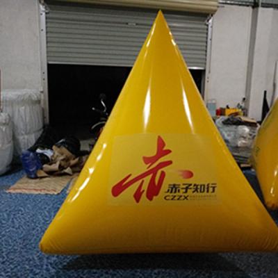 China 0.6 Model Inflatable Event Buoy PVC Mesh Fabric Water Buoy Water Race Marker Buoys For Water Park for sale