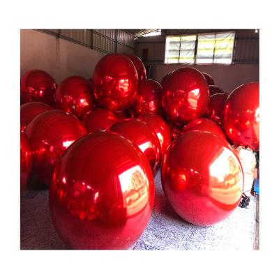 China Same as picture or make as your required factory sale aluminum PVC inflatable balloon colorful mirror inflatable ball for advertising for sale