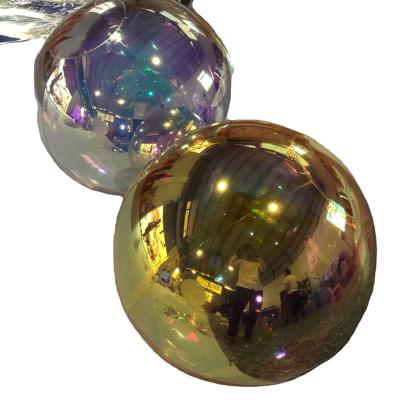 China Same as picture or make as your required large reflective PVC decoration hanging inflatable disco mirror ball PVC colorful mirror ball for sale