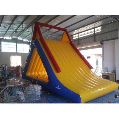 China Hot Sale PVC Triangle Inflatable Slide Large Outdoor Inflatable Water Park Slide for sale