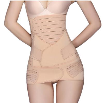 China QUICK DRY Puerperal Recovery Belt Corset Shapewear Waist Trainer Breathable 3pcs in1set Body Waist Trainer for sale