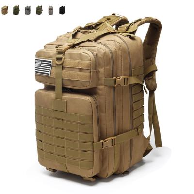 China Wholesale Waterproof Outdoor Rucksack Survival Army Bag Black Rise Military Tactical Backpack for sale