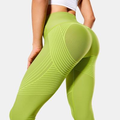 China Breathable Custom Logo Yoga Leggings Custom Logo Control Butt Lift High Waist Leggings For Women for sale