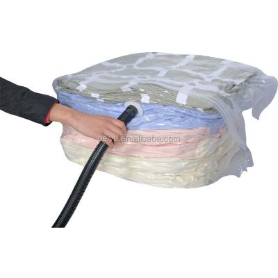 China Cube Shape Viable Plastic Vacuum Bag For Storage Bedding And Pillows for sale