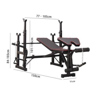 China Modern Adjustable Exercise Flat Press Bench Slope Weightlifting Folding Weight Bench for sale