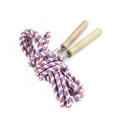 China Bodybuilding Fitness Wholesale Cheap Yoga Make Your Own Band Wood Nylon Cotton Jump Rope for sale